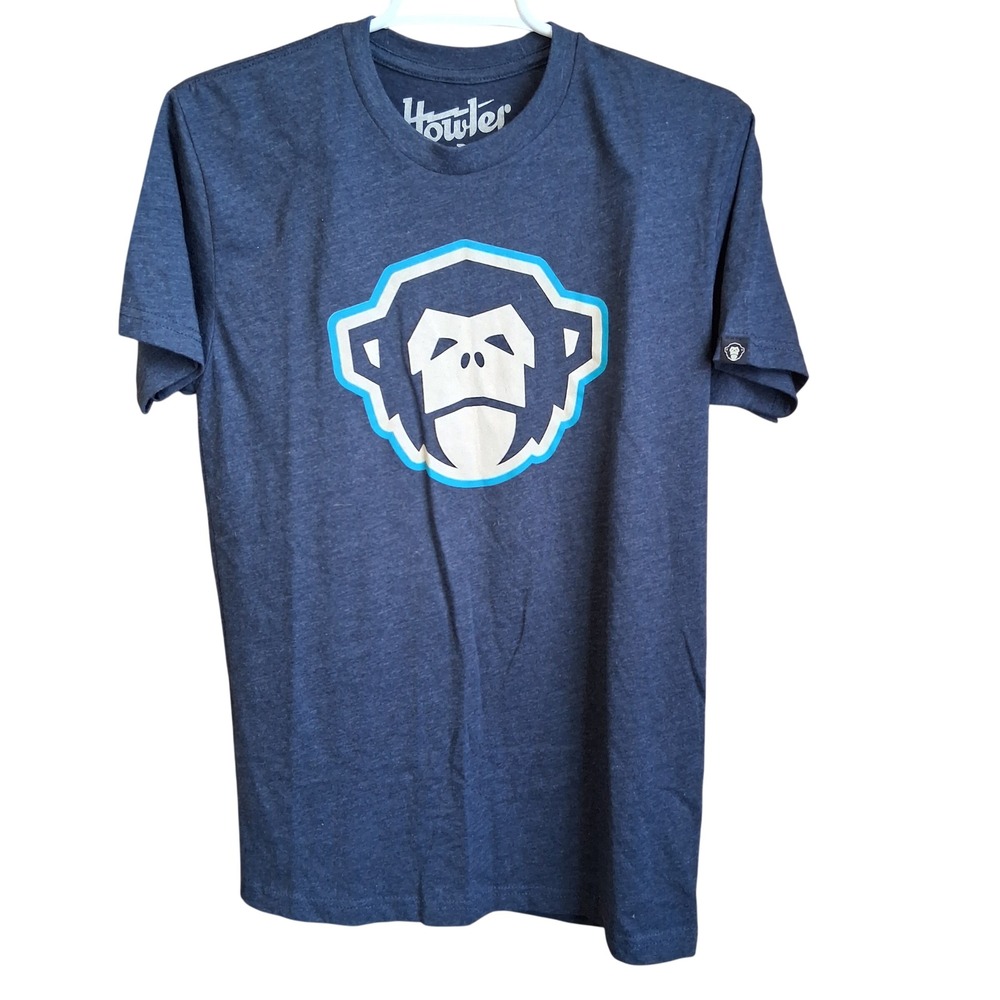 Howler Bros El Mono MONKEY Logo Heed the Call Blue T-Shirt Medium EUC